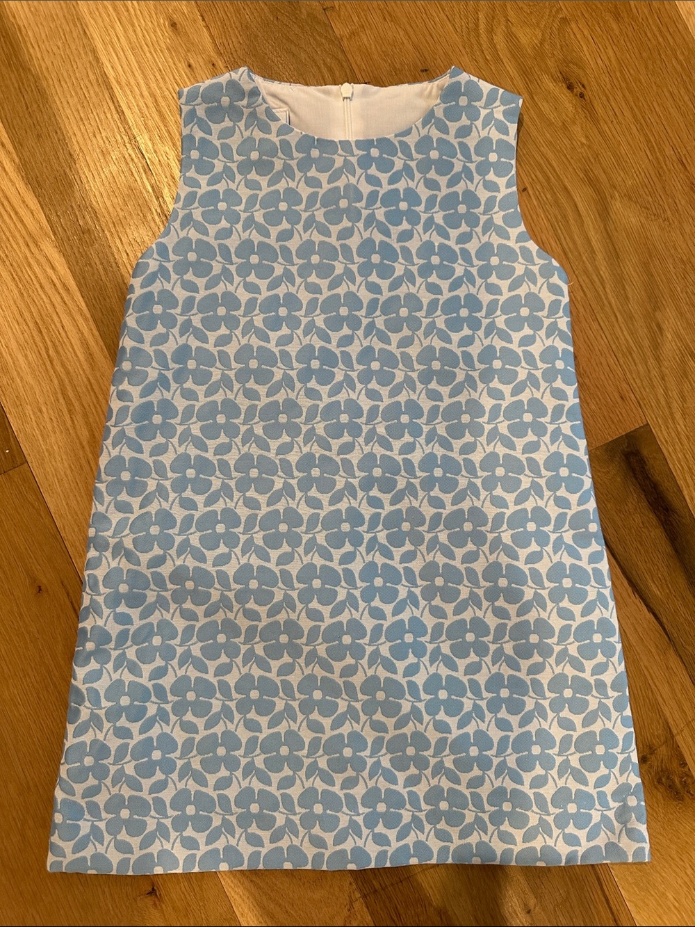 Little English Blue and White Floral Shift Dress